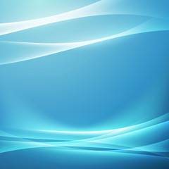 Bright blue swoosh glow wave background