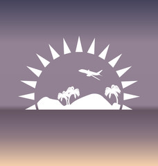 Design template with summer holiday background