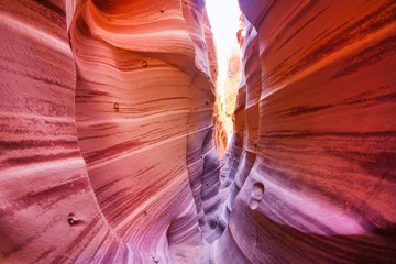 Crédence de cuisine en verre imprimé Canyon Vagues de sable à Zebra Slot Canyon Utah, USA
