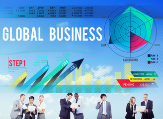 Global Business Strategy Startup Growth Concept