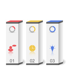 Modern boxes in minimal style for design infographic template or