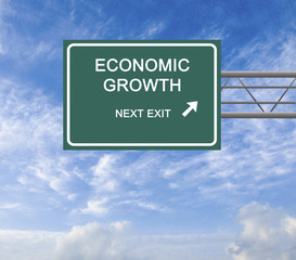 Road sign to economic growth