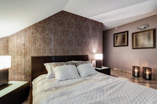 Brown elegant bedroom