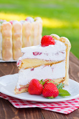 Strawberry cake Charlotte