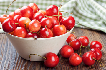 cherries in the bowl
