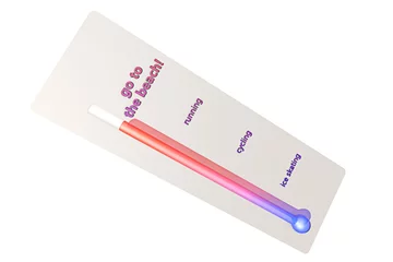 Fotobehang Thermometer - naar het strand gaan © emieldelange