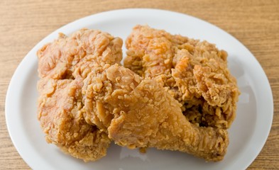 Deep Fried Chicken on A White Dish