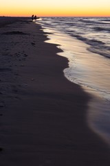 Baltic sea shore after sunset