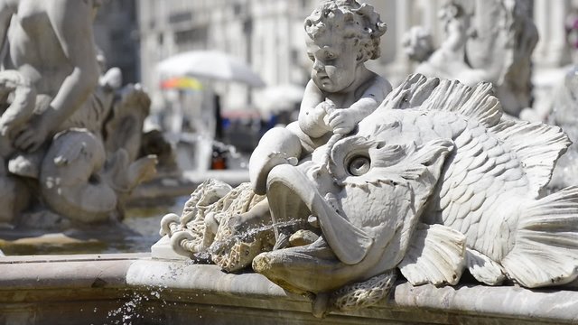 Navona square, fountain. Rome, Italy