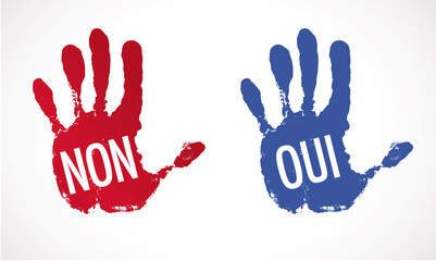 non, oui, pour, contre, stop,