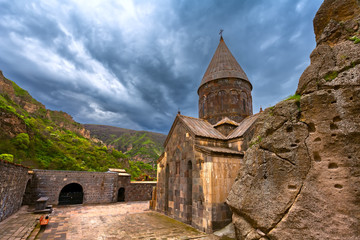Christian temple GEGHARD monastery (Armenia)