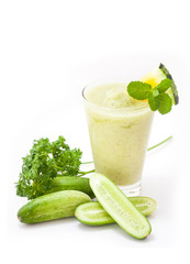 Vegetable juice smoothie.