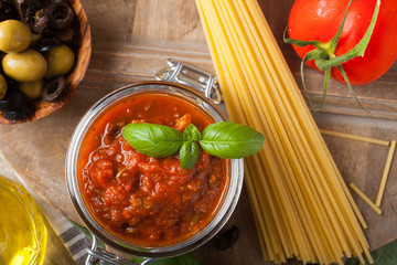 Traditional homemade tomato sauce 