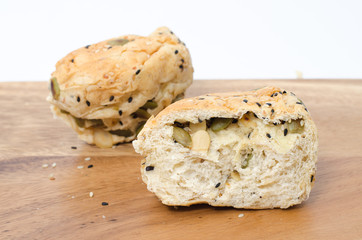 fresh home made raisin bread