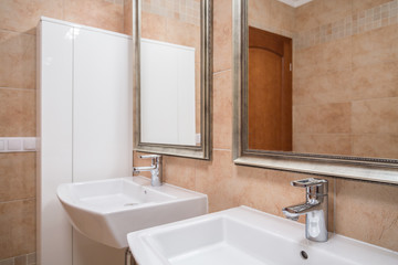 Elegant beige bathroom