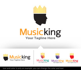 Music King Logo Design Template - vector