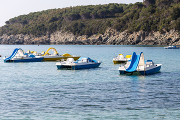 pedal boat near the beach