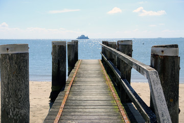 Fototapeta premium Wooden bridge in Föhr