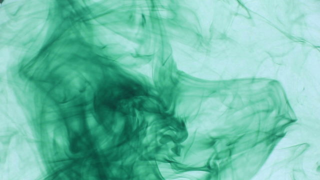 Green ink in water