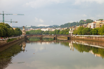 River in San Sebastian or Donostia.
