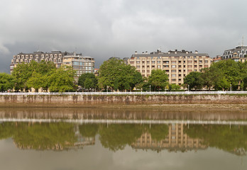 Fototapeta premium River in San Sebastian or Donostia.