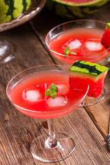 Watermelon juice with ice