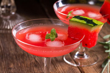 Watermelon juice with ice