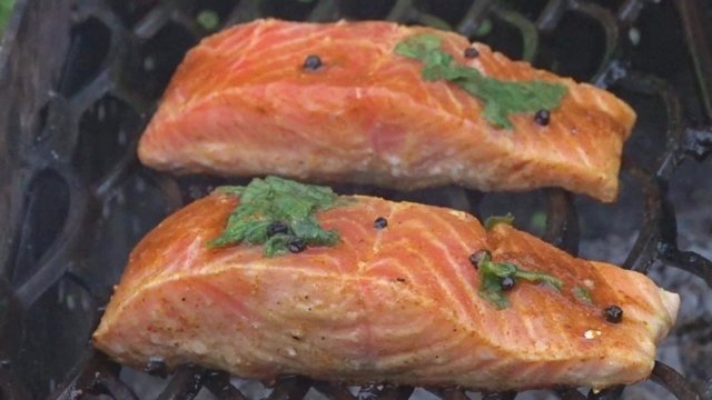 Salmon on the grill