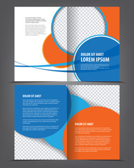 Magazine, flyer, brochure and cover layout design print template, vector booklet Illustration - obrazy, fototapety, plakaty