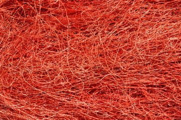Red fishnet background. Weave texture