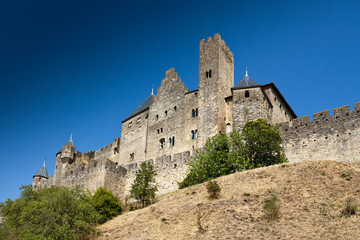 Fototapeta na wymiar Castle of Carcassonne, France. Europe