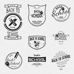 Back to School badges logos and labels for any use