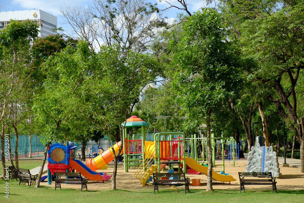 Wall mural  Playground on public park