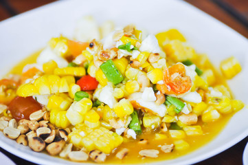 corn salad, vegetable salad
