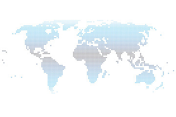 dots world map illustration
