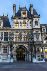Fototapeta premium Hotel-de-Ville (City Hall) in Paris - administration building.