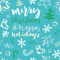 Seamless Christmas pattern.