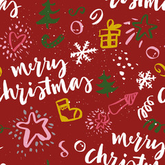 Seamless Christmas pattern.