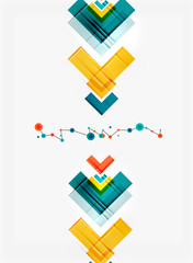 Clean colorful unusual geometric pattern design