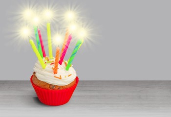 Birthday, cake, sparkler.