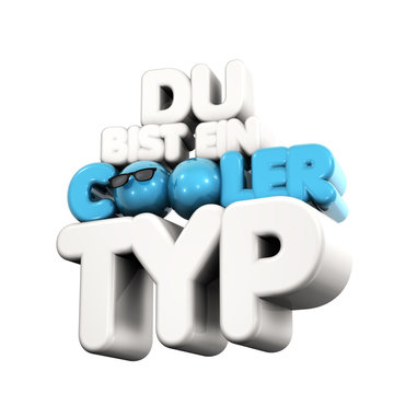 Du Bist Ein Cooler Typ - Typo - Sonnenbrille