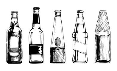 Beer bottle - obrazy, fototapety, plakaty