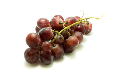 red grape on white background