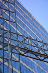 Naklejka premium Glass facade of modern office building