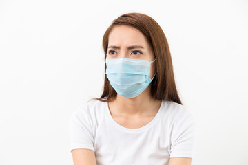 Asian woman wear medical face mask