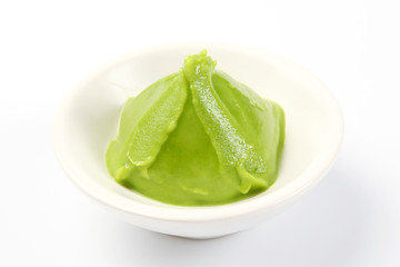 Wasabi in a plate isolated