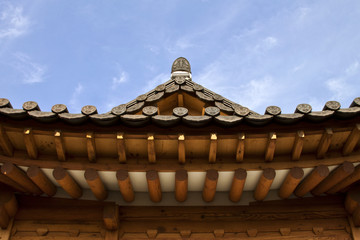 Traditional Korean style architecture at Hanok Village , South K
