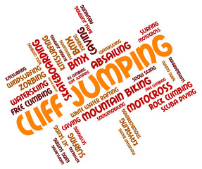 Cliff Jumping Shows High Wordcloud And Words