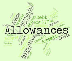 Allowances Word Represents Wordcloud Bonus And Rewards