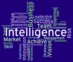 Intelligence Words Means Perception Clever And Intellect